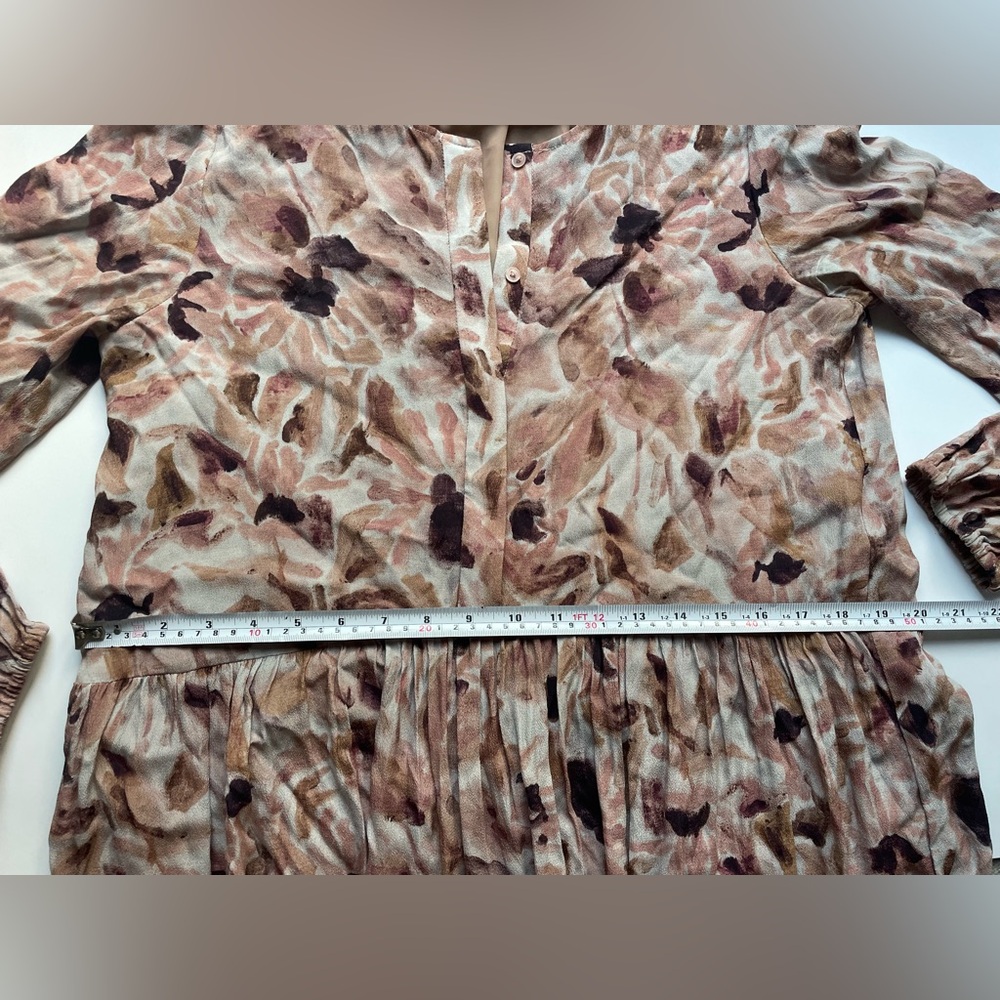 aritzia Wilfred Barossa Maxi Dress Floral Long Sleeve Medium  Dress - Picture 10 of 12